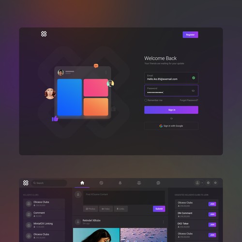 Profile design with the title 'Xclusive Me'