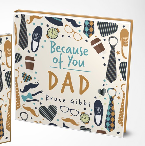 Dad design with the title 'Book cover design for book about DAD'