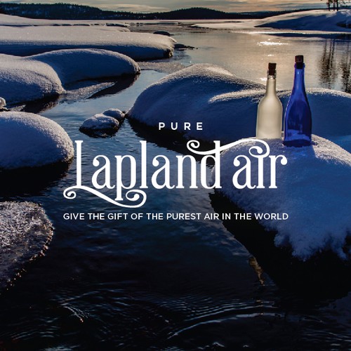 Air design with the title 'Logo for the pure air from Lapland, Finland.'