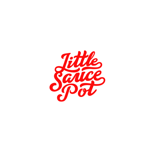 Lettering logo with the title 'Little Sauce Pot Logo'