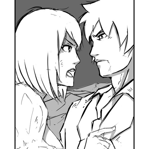 Novel artwork with the title 'comic'