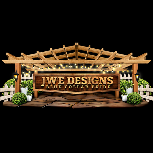 Fence design with the title 'JWE Designs Logo'