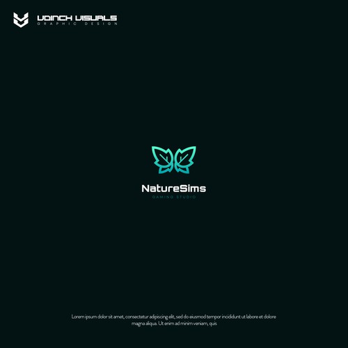 Gaming logo with the title 'NatureSims logo concept'