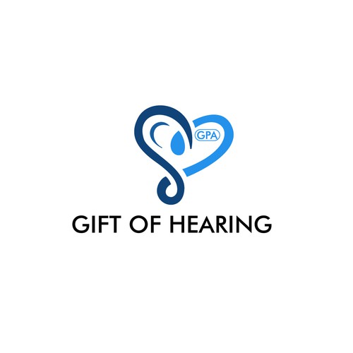 Hearing design with the title 'Gift of Hearing logo'