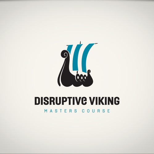 Viking ship logo with the title 'Viking ship'