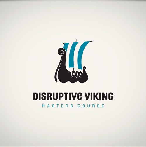 Sailing logo with the title 'Viking ship'