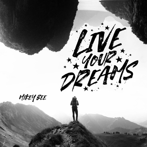 Surreal artwork with the title 'Cover Design for Mikey Bee'