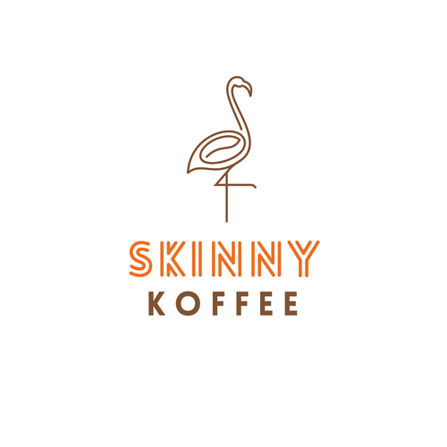 Coffee bean logo with the title 'Logo Design for Skinny Koffee'