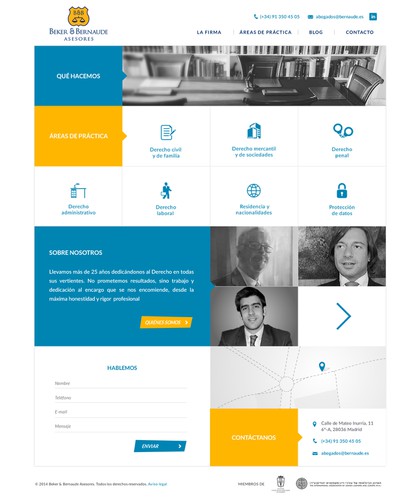 Business website with the title 'Website for a small-medium law firm in Spain!'