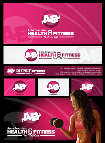 Initial logo with the title 'Initials AB logo design'