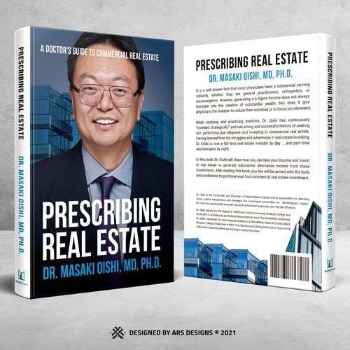 Real estate book cover with the title 'Book cover design'