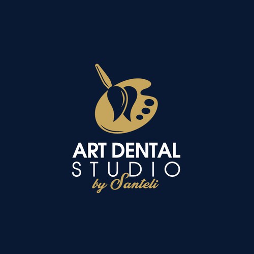 Illustrator design with the title 'Logo Concept for Art Dental Studio by Santeli'