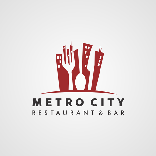 Town logo with the title 'Catchy logo for restaurant'