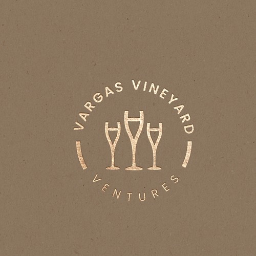 Chrome design with the title 'Logo Design for wine shop'