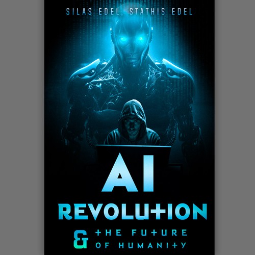 Cyberpunk design with the title 'Sci Fi Book Cover'