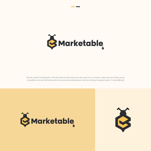 Corporate design logo with the title 'B Marketable'