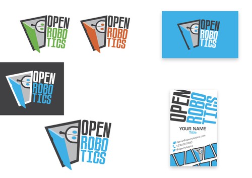 Robotics design with the title 'Open Robotics new logo and business card'