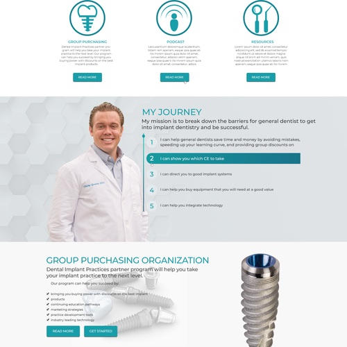 Dental website with the title 'medical'