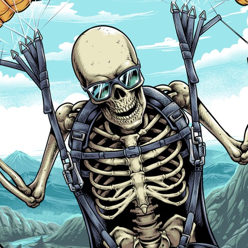 Parachute design with the title 'Flare Hard '