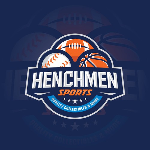 American football logo with the title 'Hencmen sports card logo'