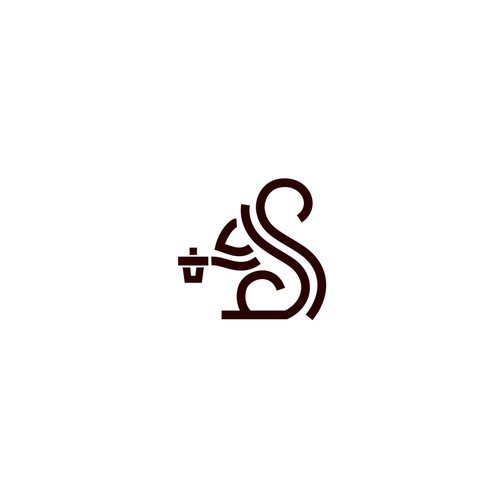 Squirrel logo with the title 'Bold logo for education and business consulting'