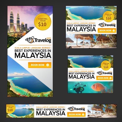 Country design with the title 'Banner Ads for Travel Site'