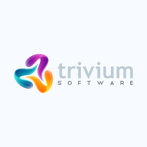 3D abstract logo with the title 'Trivium Software'
