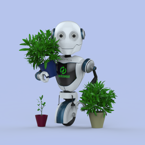 Blender 3D design with the title 'New art or illustration wanted for Copytech '