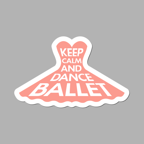 Ballet design with the title 'Sticker design'