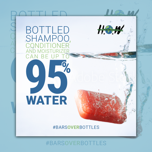 Shampoo design with the title 'Informative Instagram Post'