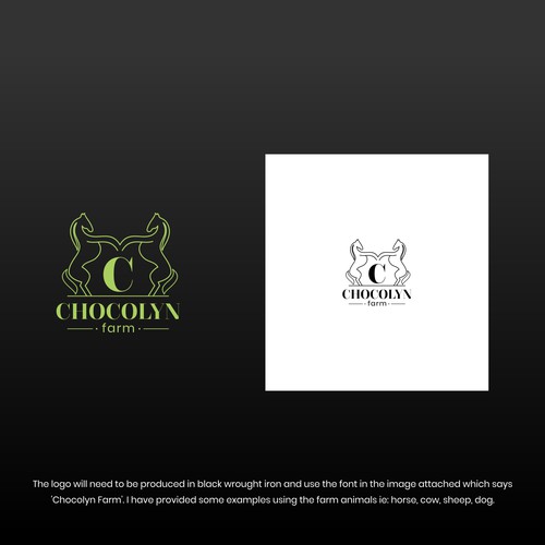 Slick logo with the title 'Chocolyn Farm - For sheep and cattle farm in the Western Districts of Victoria, Australia. '