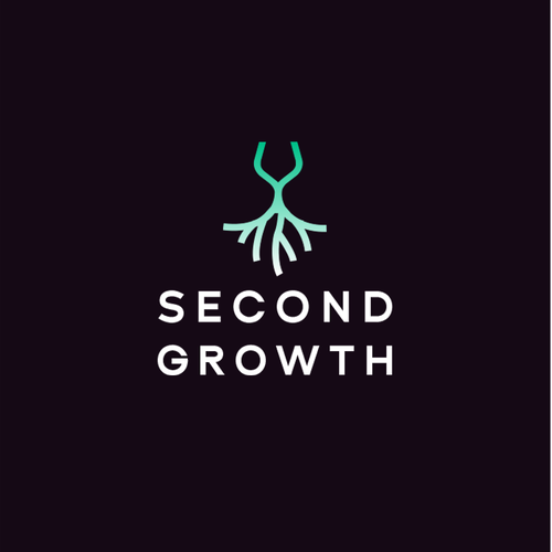 Glass brand with the title 'Second Growth - Wine roots concept'
