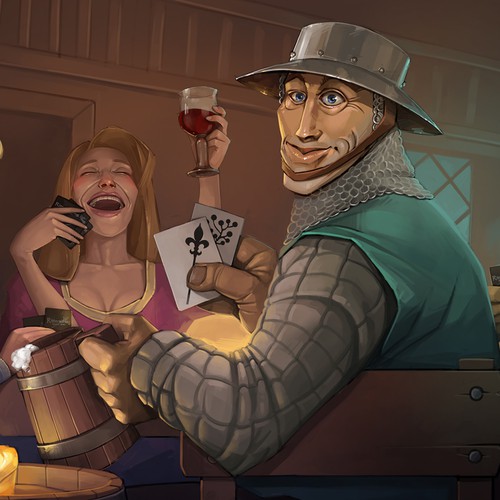 Princess design with the title 'Card Game Cover Art'