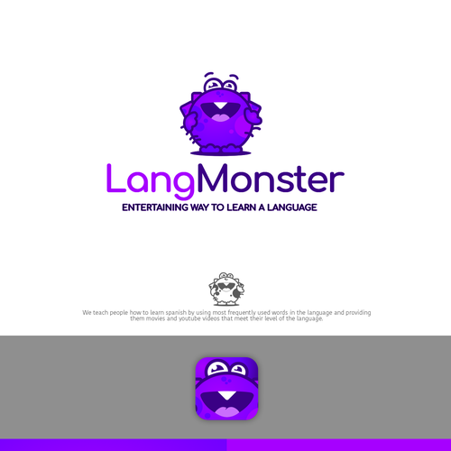 Monster logo with the title 'LangMonster Logo'