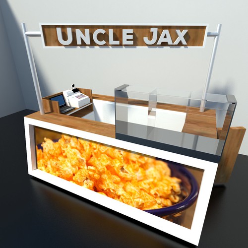 Kiosk design with the title 'design 3d Kiosk'