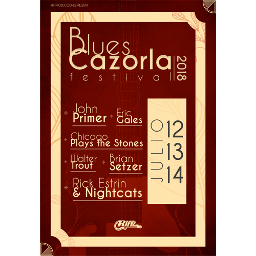Blues design with the title 'red cartel BluesCazorla '