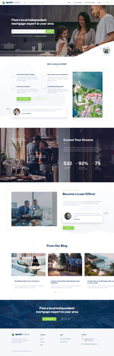 Listing design with the title 'Real estate landing page'