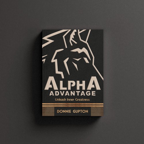 Motivational book cover with the title 'Alpha Advantage Book Cover'