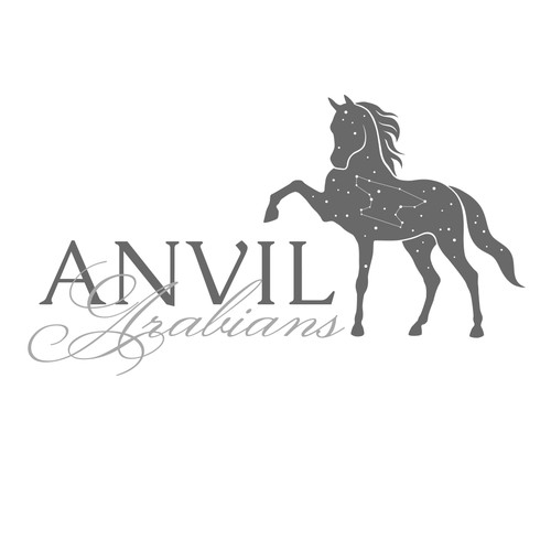 Horse brand with the title 'Logo Concept for Arabian Horse stud'