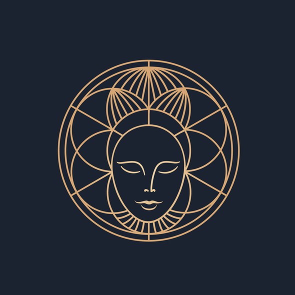 Woman face logo with the title 'Icon for Ethiopian Coffee Company'