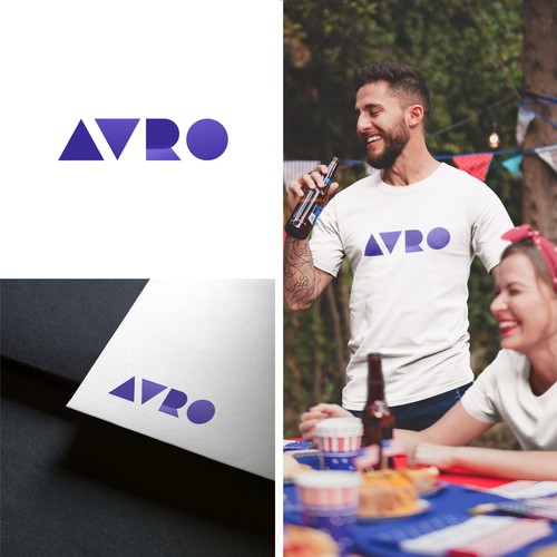 Shape design with the title 'AVRO - Custom Lettering'