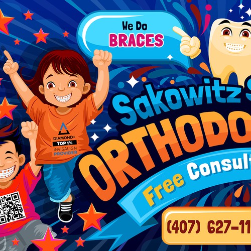 Banner artwork with the title 'Illustration banner for Orthodontist'