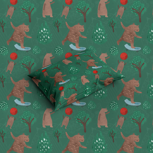 Bear illustration with the title 'Kids N' Such'