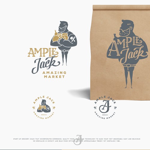 Grocery store design with the title 'logo for AMPLE JACK'