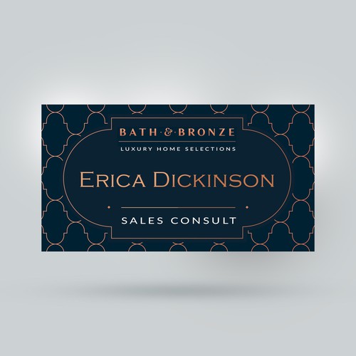 Name card design with the title 'Luxury Name Tags'