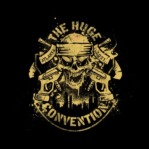 Distressed t-shirt with the title 'skull t-shirt'