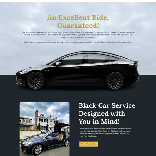 Rental website with the title 'Premiere Car Rental Service Landing Page'