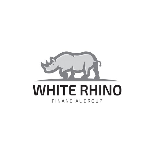 Safari design with the title 'white rhino'