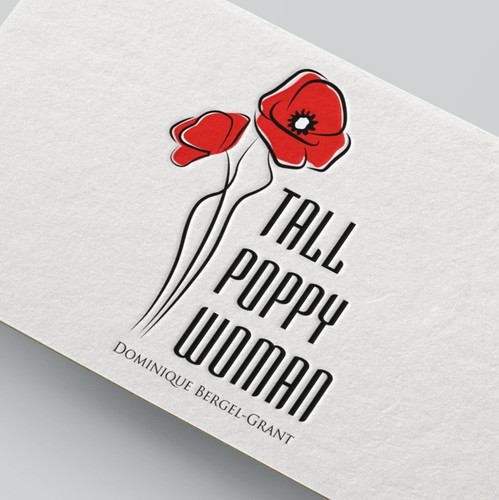 C flowers logo with the title 'Poppy Woman logo'
