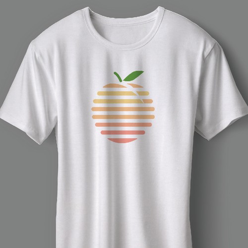 Fruit logo with the title 'Linear  logo for student healthy food program'